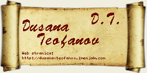 Dušana Teofanov vizit kartica